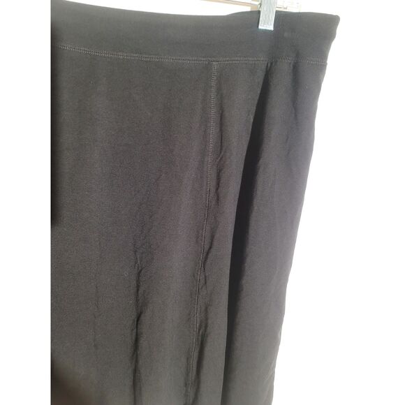 GUC Women's L.L. Bean Solid Black A-Line Skirt sz XL Above Knee Unlined - Picture 4 of 5